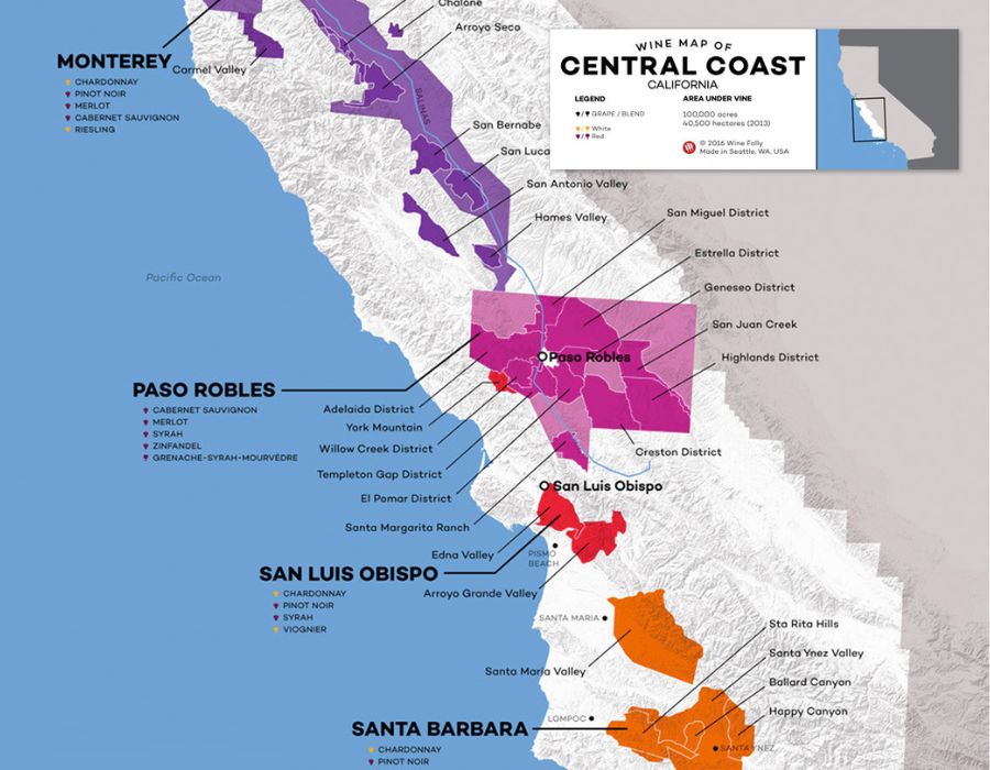 Wine Folly Central Coast Wine Region