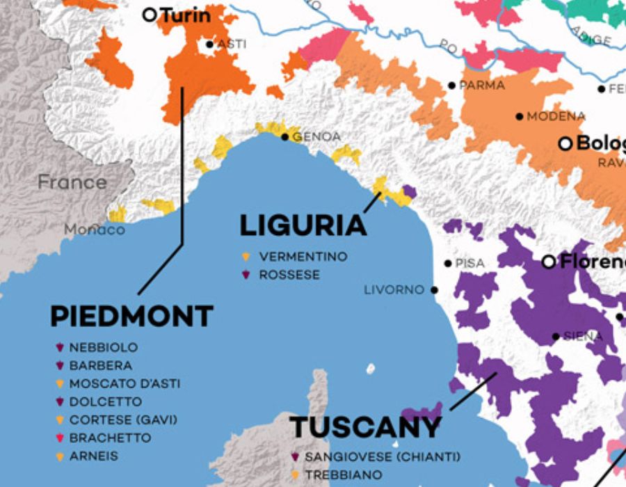 Wine Folly Liguria Wine Region Map