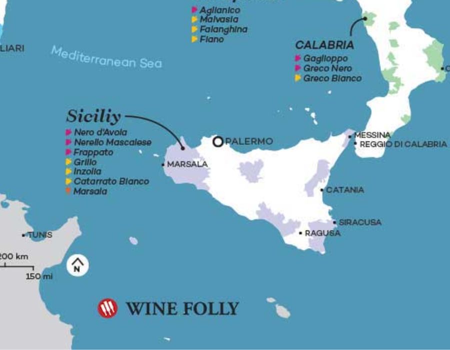 Wine Folly Sicily Wine Growing Region